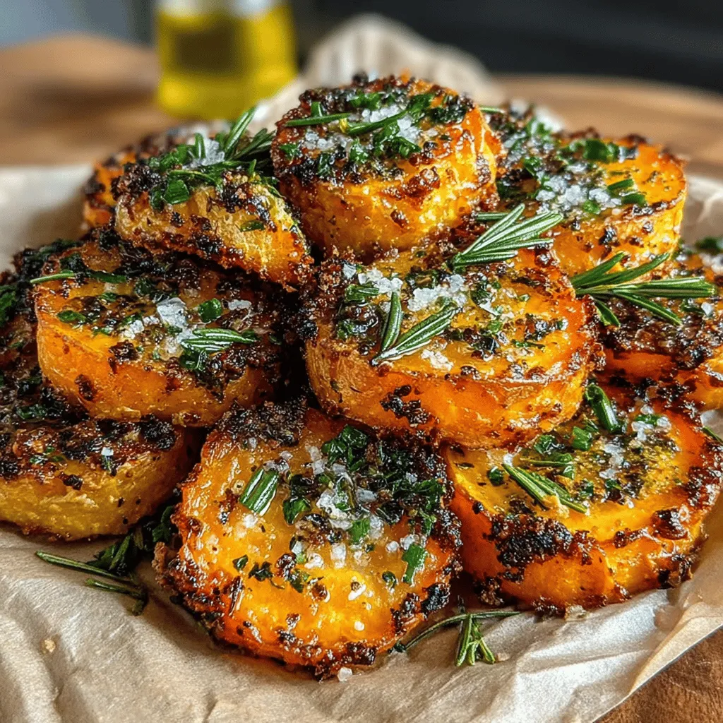 When preparing crispy oven roasted sweet potato coins, the first step is to ensure that each coin is cut to a uniform thickness, ideally around ¼ inch. This consistency is crucial for ensuring even cooking; if some pieces are thicker than others, the thinner ones will become overly crispy while the thicker ones remain undercooked. Use a sharp knife or a mandoline slicer for precision. If you want to get creative, you can slice them into different shapes, but keep in mind that uniformity in thickness is key for optimal results.