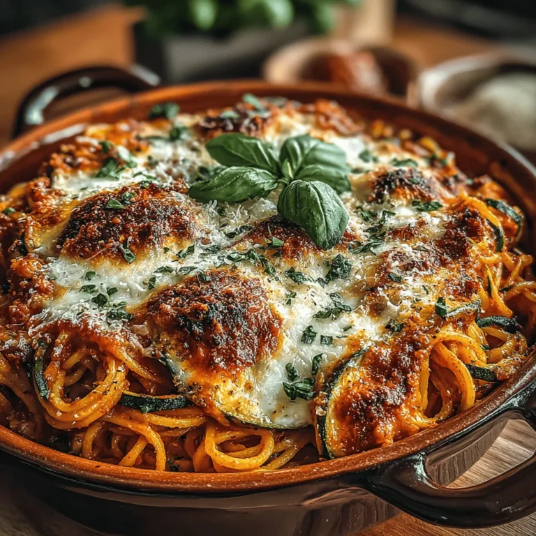 Zucchini Delight Pasta Bake is a mouthwatering dish that combines the wholesome goodness of pasta with the fresh, vibrant flavors of zucchini and a medley of cheeses. This recipe stands out not only for its delicious taste but also for its health-conscious ingredients, making it an ideal choice for families looking to enjoy a satisfying meal without compromising on nutrition. Whether you're feeding picky eaters or catering to a health-conscious crowd, this pasta bake is sure to please.