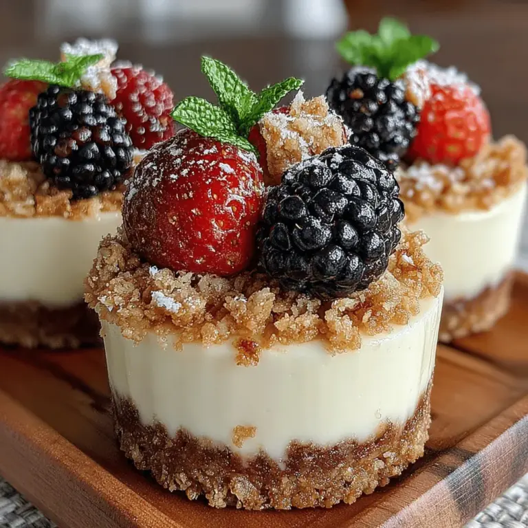 When it comes to desserts, few can rival the creamy indulgence of cheesecake, especially when it’s presented in a lightened, refreshing form. Enter the Frozen Yogurt Granola Cheesecake Cups—a delightful dish that offers all the rich flavors of traditional cheesecake while providing a healthier twist. Perfectly suited for warm weather, these cups are not only a treat for the taste buds but also a feast for the eyes, making them an ideal choice for gatherings, picnics, or simply satisfying your sweet tooth.
