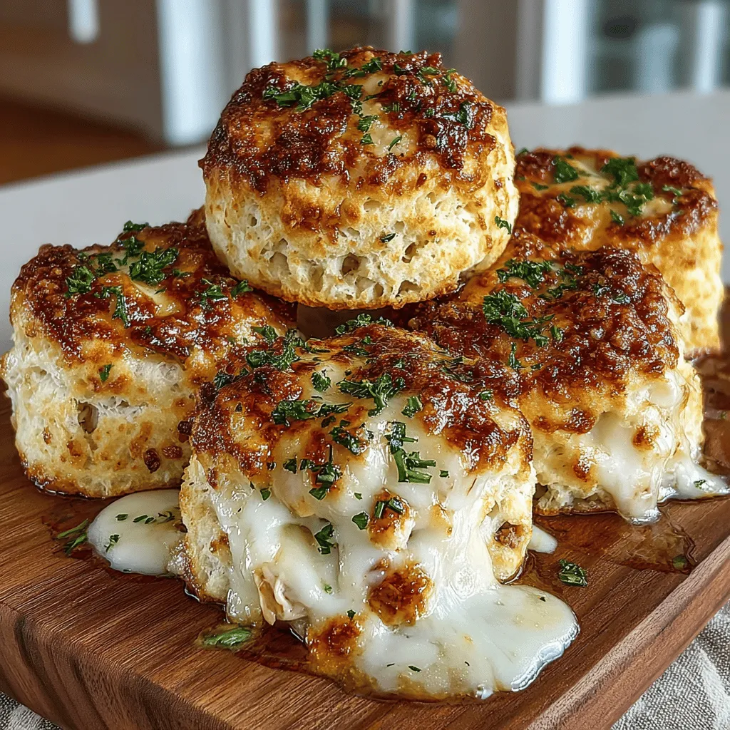 To create the filling for your Mini Chicken Alfredo Biscuit Melts, you’ll want to start by preparing your ingredients. Begin by shredding your cooked chicken. If you are using leftover rotisserie chicken, it can save time and add great flavor. In a mixing bowl, combine the shredded chicken with your prepared Alfredo sauce. Make sure the chicken is evenly coated to enhance flavor and moisture. For a richer taste, consider using a homemade Alfredo sauce or a high-quality jarred version. For each cup of shredded chicken, you’ll typically need about half a cup of Alfredo sauce, but feel free to adjust based on your preference for creaminess.