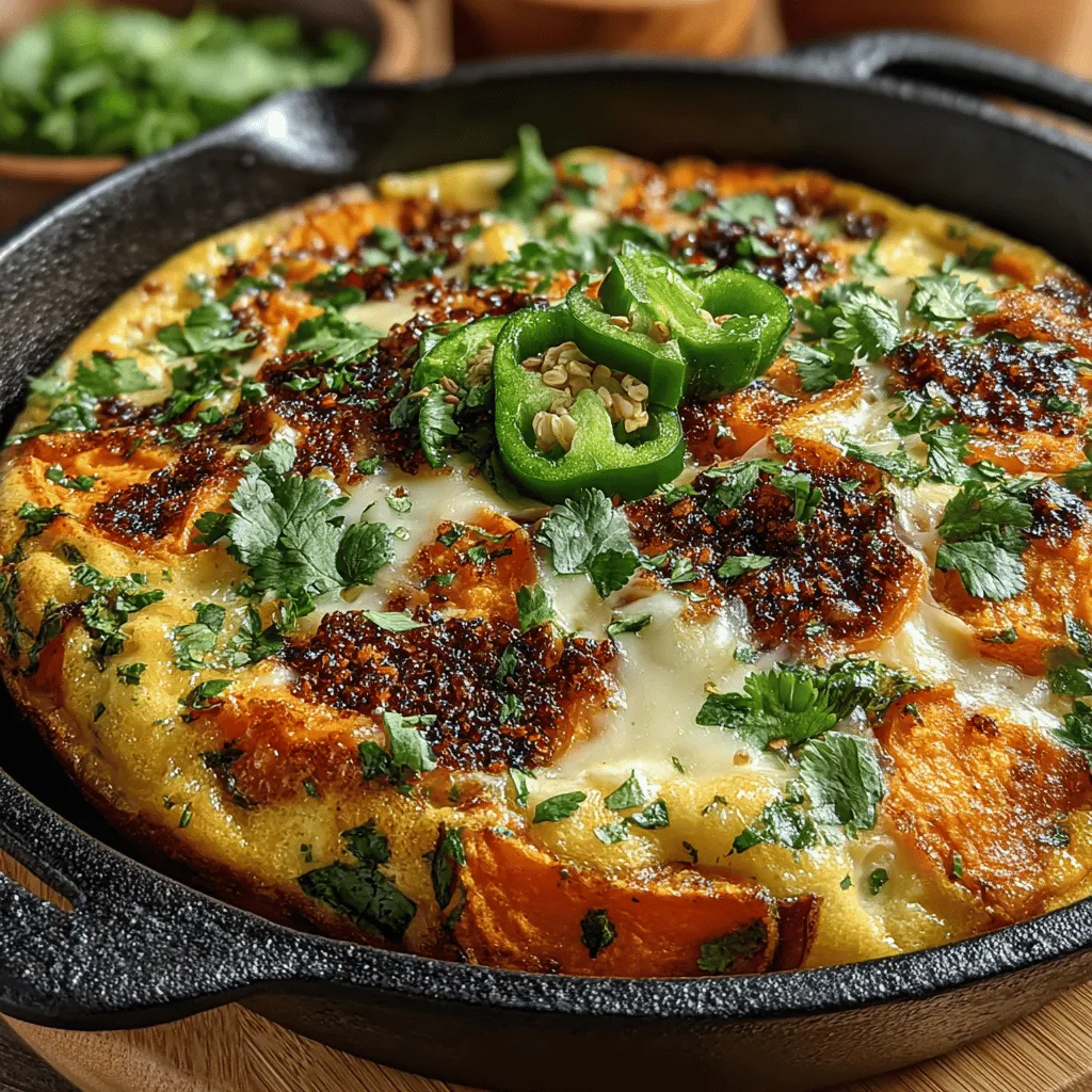 When it comes to creating a dish that tantalizes the taste buds and satisfies the belly, understanding the balance of flavors and textures is paramount. The Spicy Green Chili Sweet Potato Frittata stands out as a culinary masterpiece that encapsulates this principle beautifully. This vibrant dish marries the natural sweetness of tender sweet potatoes with the fiery kick of fresh green chilies, all enveloped in a rich mixture of eggs and cheese. Not only is it an easy recipe to whip up, but it is also brimming with nutrition, making it an ideal option for breakfast, brunch, or even a light dinner.