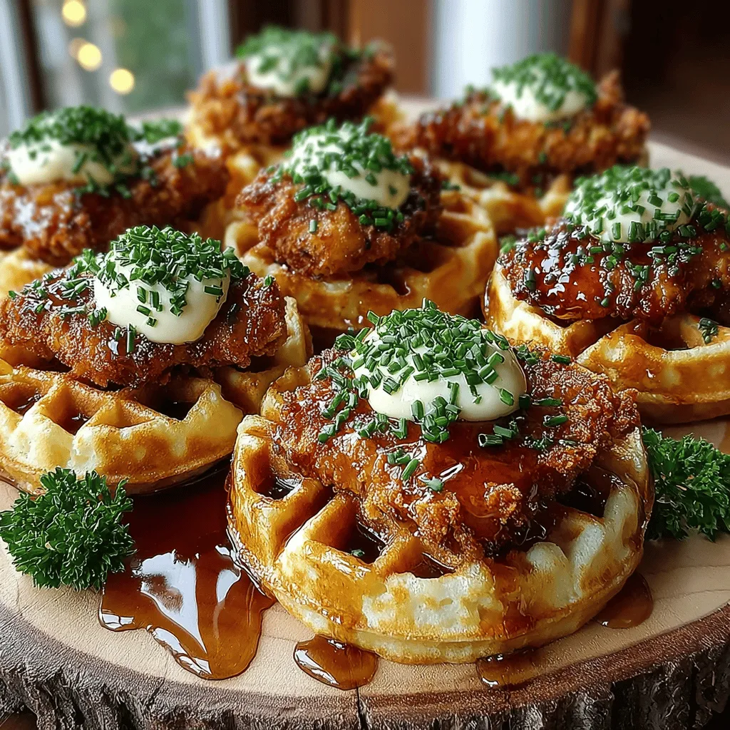 When it comes to the perfect fusion of savory and sweet, few dishes can compete with Mini Chicken & Waffle Bites. This delightful combination of crispy fried chicken nestled between fluffy waffles is a mouthwatering treat that has captured the hearts of food enthusiasts everywhere. The dish brings together the satisfying crunch of golden-brown chicken tenders and the soft, syrupy goodness of waffle bites, making it an irresistible option for any gathering or special occasion.