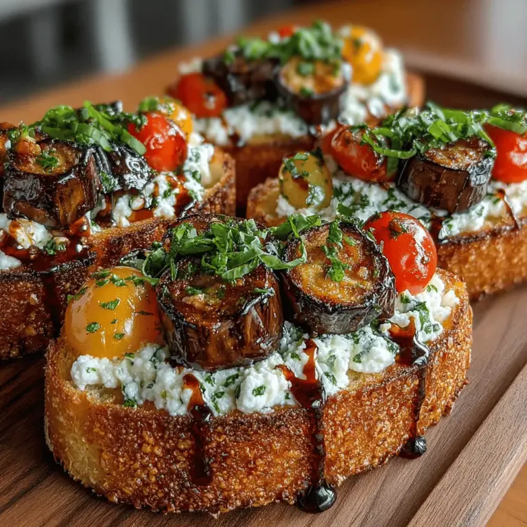Mini Eggplant Ricotta Flatbreads are a delightful and versatile dish that showcases a harmonious blend of roasted eggplant, creamy ricotta cheese, and warm flatbread. This recipe is not only a feast for the senses but also an excellent option for quick weeknight dinners or elegant gatherings with friends and family. The combination of flavors and textures in this dish makes it a standout choice for anyone looking to explore the richness of Mediterranean cuisine.
