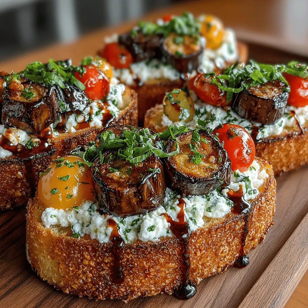 Mini Eggplant Ricotta Flatbreads are a delightful and versatile dish that showcases a harmonious blend of roasted eggplant, creamy ricotta cheese, and warm flatbread. This recipe is not only a feast for the senses but also an excellent option for quick weeknight dinners or elegant gatherings with friends and family. The combination of flavors and textures in this dish makes it a standout choice for anyone looking to explore the richness of Mediterranean cuisine.