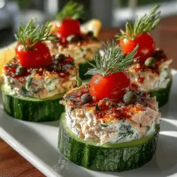 In the realm of appetizers, few dishes can rival the refreshing appeal of stuffed cucumber tuna bites. This delightful recipe combines the crispness of fresh cucumbers with the savory richness of tuna, creating a perfect balance of texture and flavor that tantalizes the taste buds. Ideal for summer gatherings, picnics, or even a light snack, these bites offer a nutritious and satisfying way to start any meal. As we delve into this recipe, we’ll explore not just how to make it, but also the health benefits it brings to the table.