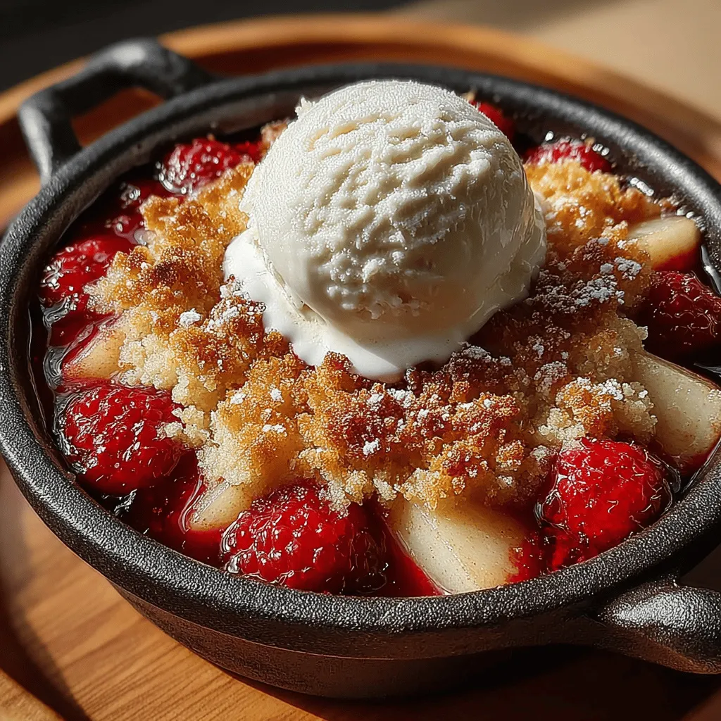 Cobbler desserts hold a special place in the hearts of many, offering a blend of warmth, sweetness, and nostalgia that can transform any meal into a memorable experience. The delightful balance of a tender fruit filling topped with a golden, biscuit-like crust is a classic combination that has stood the test of time. One particularly enchanting version is the Pear & Raspberry Cobbler, which marries the juicy, sweet notes of ripe pears with the tart vibrancy of fresh raspberries. This delightful pairing not only creates a visually appealing dish but also delivers a burst of flavor that is both refreshing and comforting.
