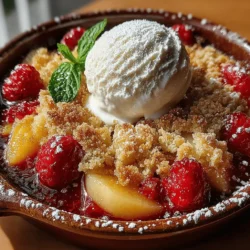 Cobbler desserts hold a special place in the hearts of many, offering a blend of warmth, sweetness, and nostalgia that can transform any meal into a memorable experience. The delightful balance of a tender fruit filling topped with a golden, biscuit-like crust is a classic combination that has stood the test of time. One particularly enchanting version is the Pear & Raspberry Cobbler, which marries the juicy, sweet notes of ripe pears with the tart vibrancy of fresh raspberries. This delightful pairing not only creates a visually appealing dish but also delivers a burst of flavor that is both refreshing and comforting.