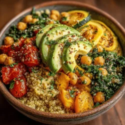 The Rainbow Quinoa Bowl Delight is not just a meal; it’s a celebration of color, flavor, and nutrition all on one plate. This dish combines a variety of fresh vegetables with protein-packed quinoa, creating a visually stunning and healthful option for anyone looking to enhance their diet with vibrant, nutrient-dense foods. With its array of colors, the Rainbow Quinoa Bowl is as appealing to the eyes as it is to the palate, making it an excellent choice for both busy weeknights and leisurely weekend meals.